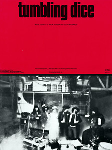 The Rolling Stones • Tumbling Dice • original sheet music from 1972, USA
