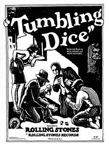 The Rolling Stones • Tumbling Dice • original sheet music from 1972, USA The Rolling Stones • Tumbling Dice • original sheet music from 1972, USA