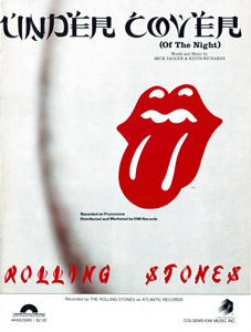 The Rolling Stones • Undercover (Of The Night) • original sheet music from 1983, USA