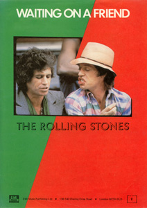 The Rolling Stones • Waiting On A Friend • original sheet music from 1981, UK