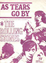 The Rolling Stones • As Tears Go By • original sheet music from 1966, UK The Rolling Stones • As Tears Go By • original sheet music from 1966, UK