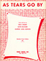 The Rolling Stones • As Tears Go By • original sheet music from 1966, USA The Rolling Stones • As Tears Go By • original sheet music from 1966, USA