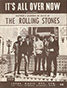 The Rolling Stones • It's All Over Now • original sheet music from 1964, Australia The Rolling Stones • It's All Over Now • original sheet music from 1964, Australia