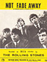 The Rolling Stones • Not Fade Away • original sheet music from 1964, Australia
