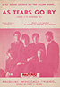 The Rolling Stones • As Tears Go By • original sheet music from 1966, Italy
